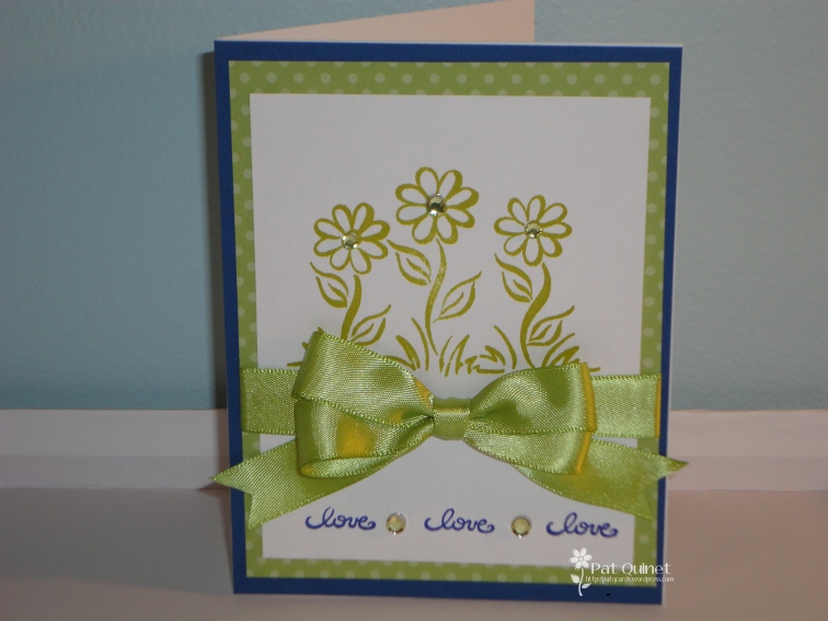 Navy/Lime Green Love Card